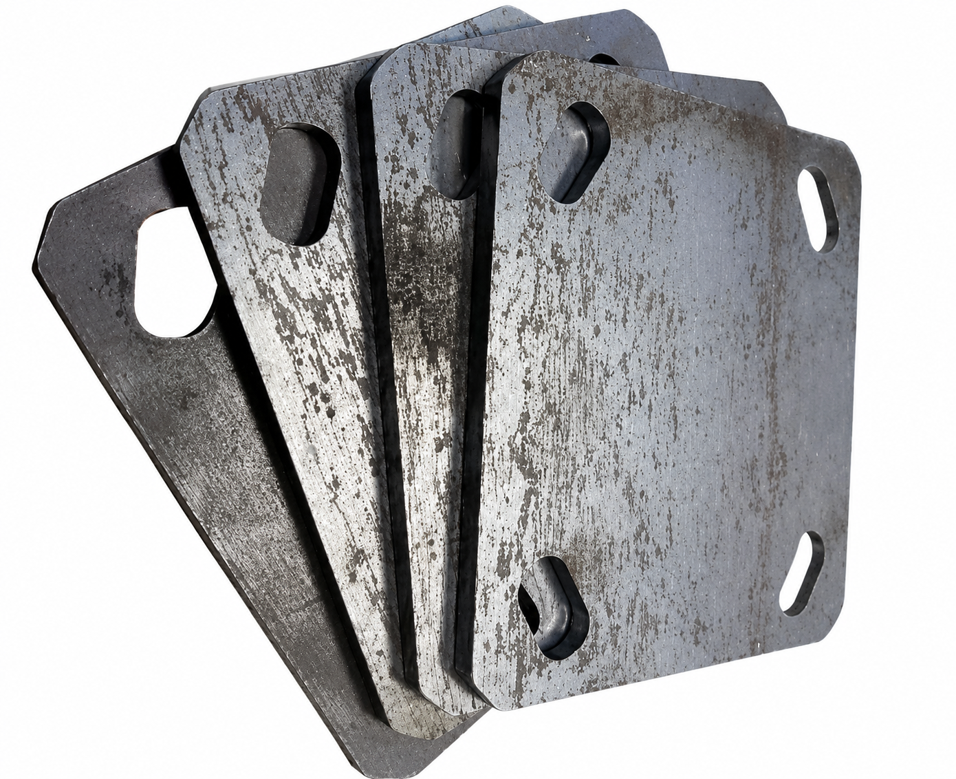 Weld-On Caster Wheel Mounting Plates – Set of 4, Super Heavy Duty 4" x 4.5", 1/4"