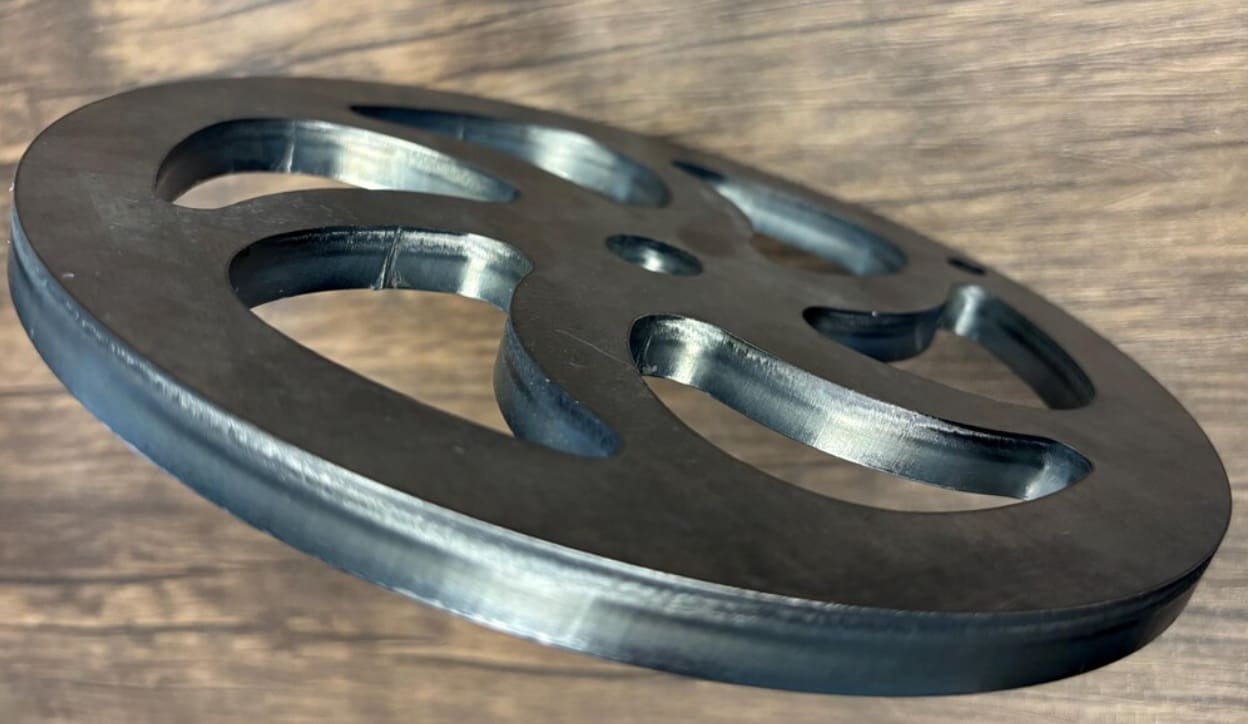 Santa Maria Grill Laser Cut Steel Handle Wheel for BBQ Grill Pit Crank – 3/8" Thick