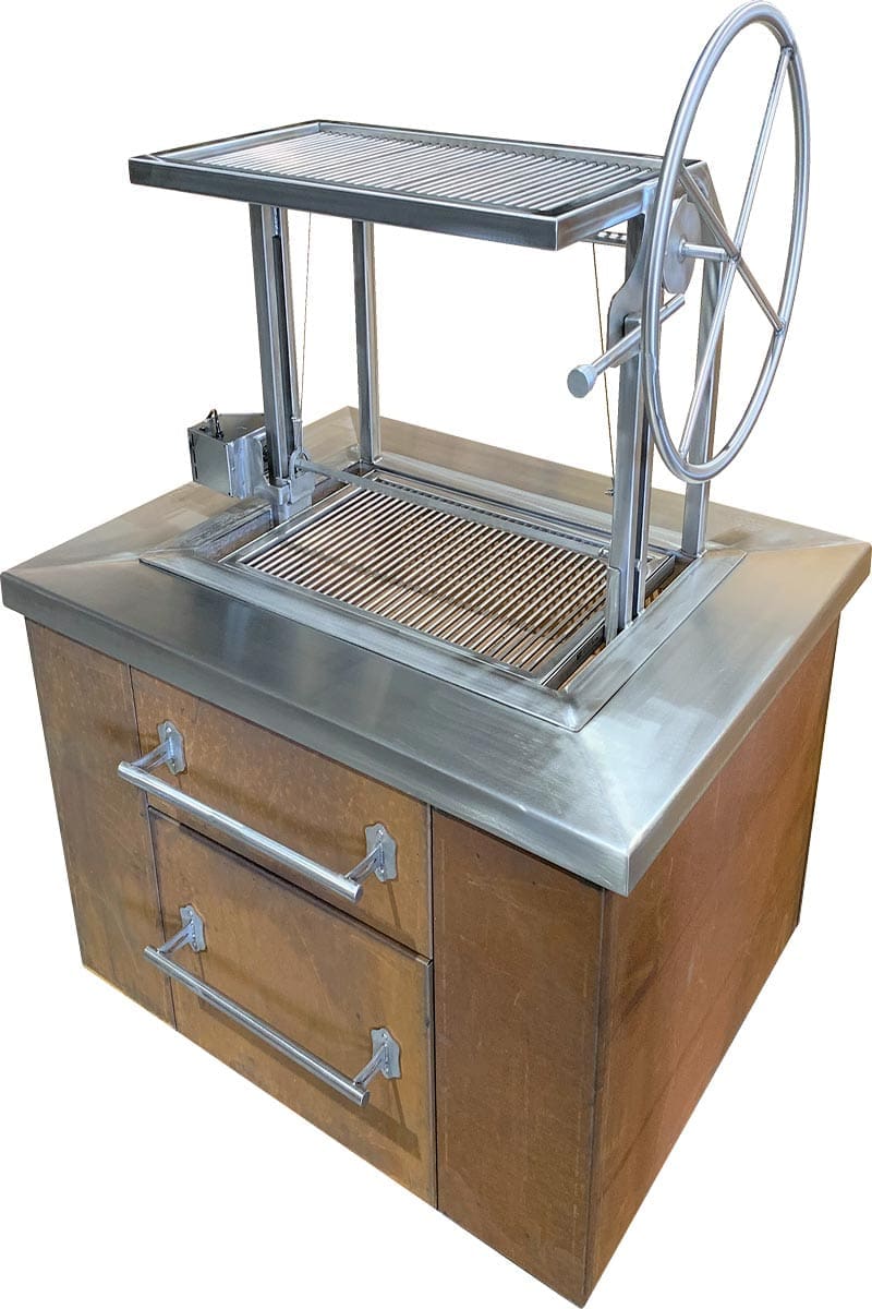 bbq island with stainless grill