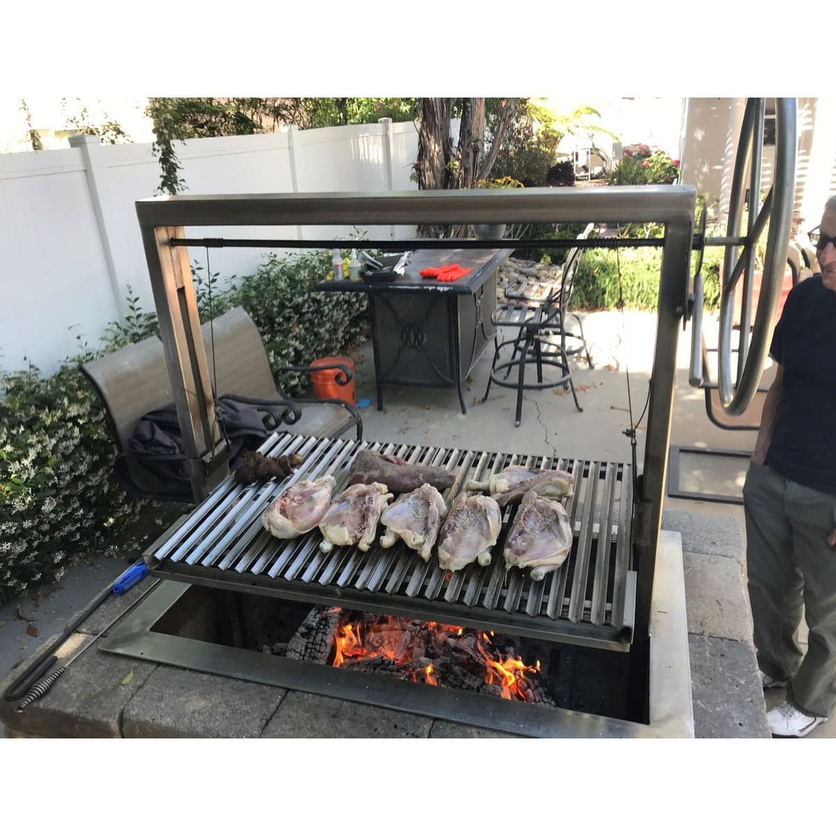 Santa Maria grill frame insert for all brick masonry island