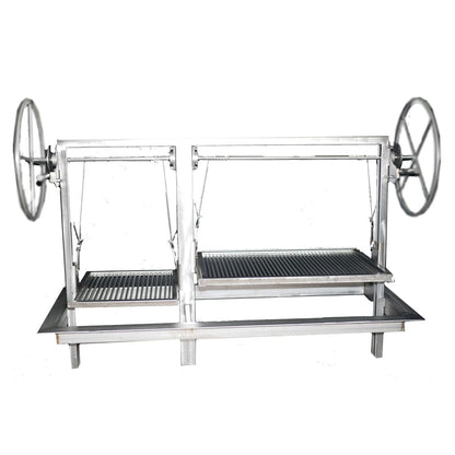 Argentinian inspired Santa Maria bbq grill frame insert for built in island