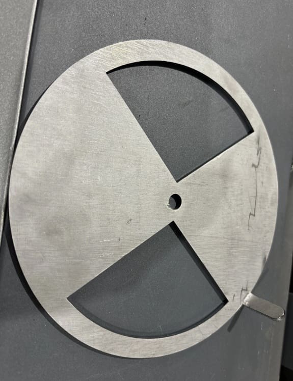 6” Steel Pinwheel Draft Damper For BBQ Pits