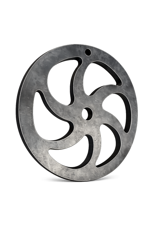 Santa Maria Grill Laser Cut Steel Handle Wheel for BBQ Grill Pit Crank – 3/8" Thick