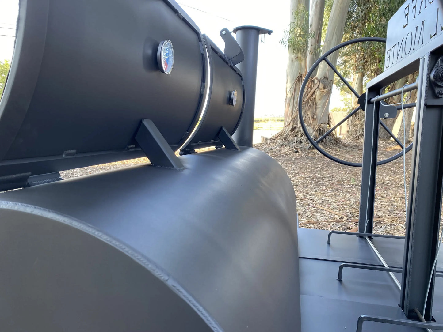 Smoker Grill Trailer with Santa Maria Style BBQ Grill