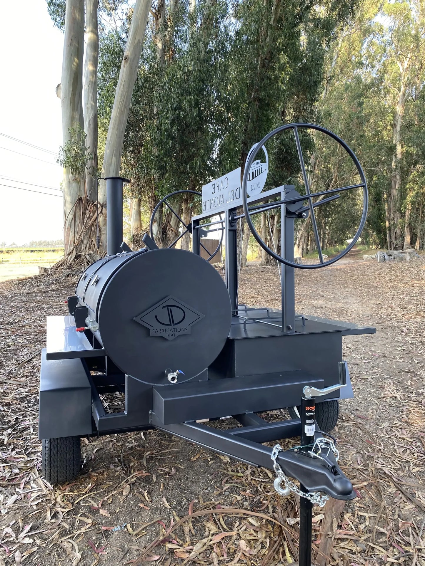 Smoker Grill Trailer with Santa Maria Style BBQ Grill