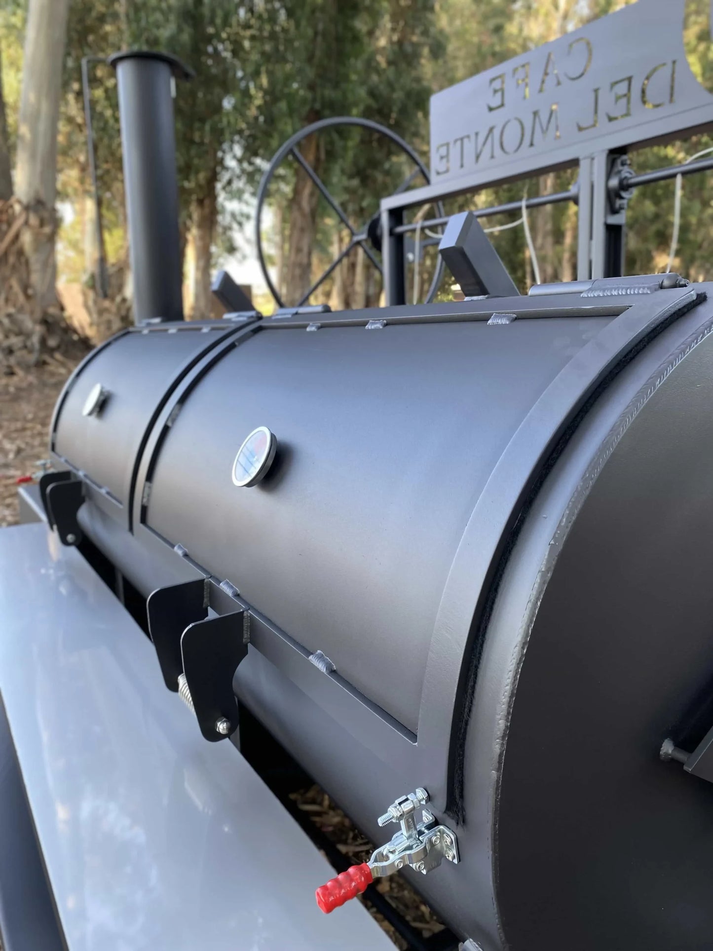 Smoker Grill Trailer with Santa Maria Style BBQ Grill