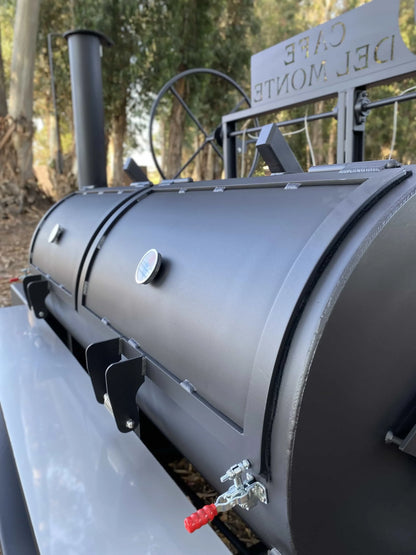 Smoker Grill Trailer with Santa Maria Style BBQ Grill