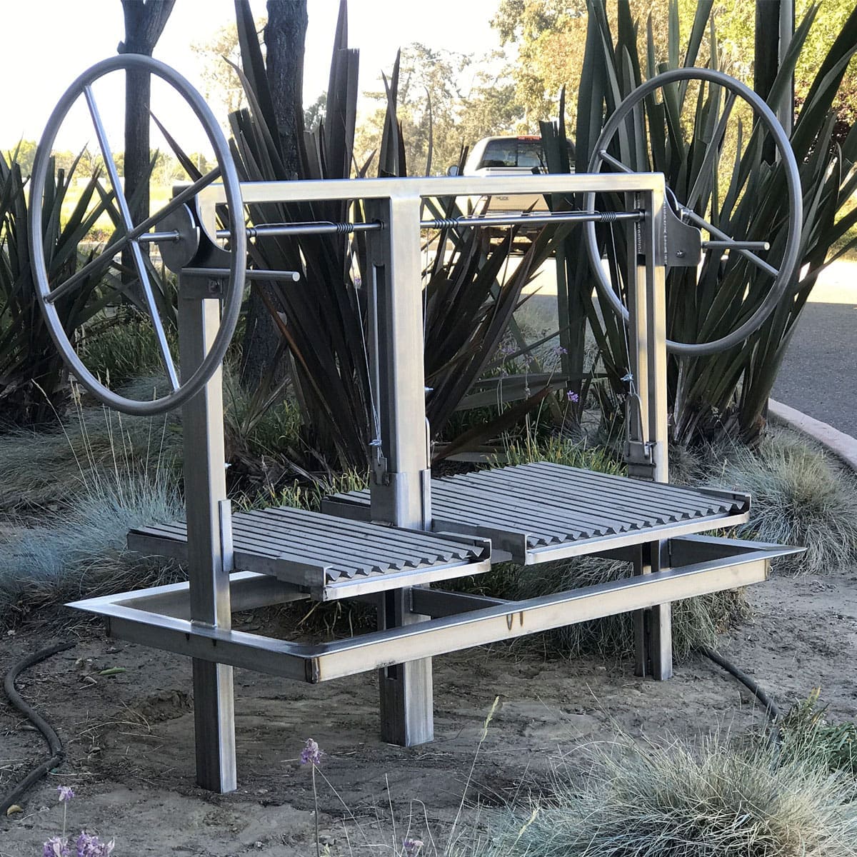 Gaucho built in grill frame for outdoor kitchen island