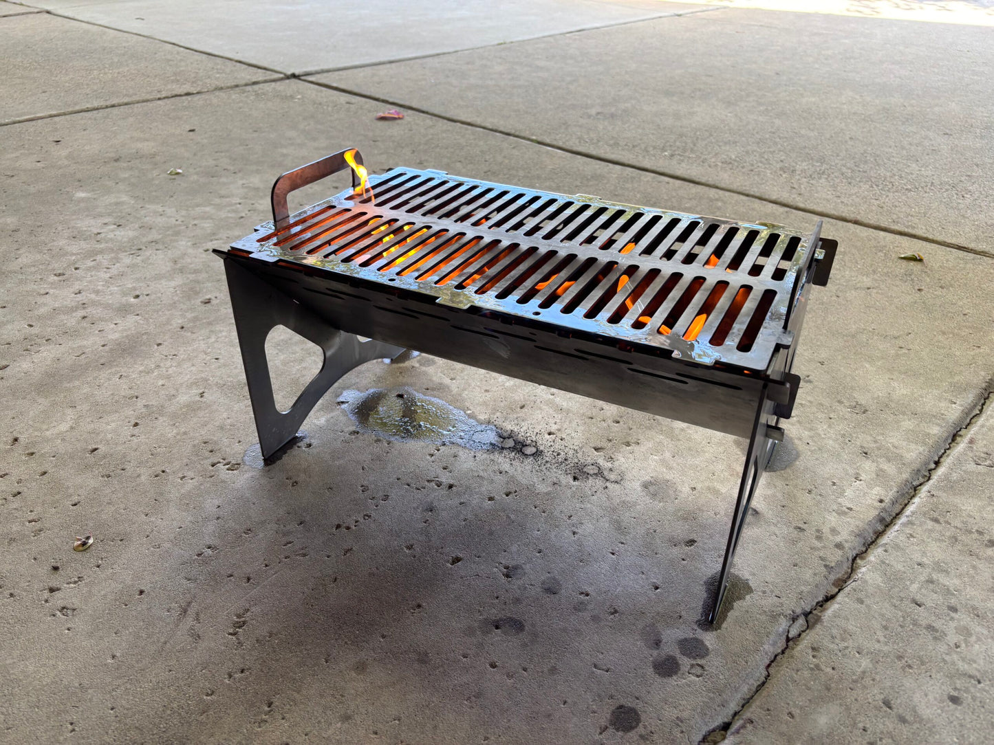 Steel Hibachi Style Grill 20"x12" 10 gauge