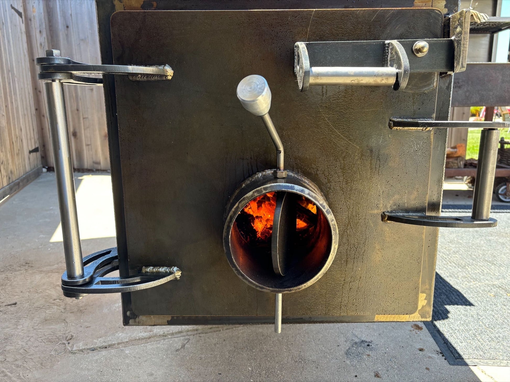 Offset Smoker Firebox with Dual wall construction