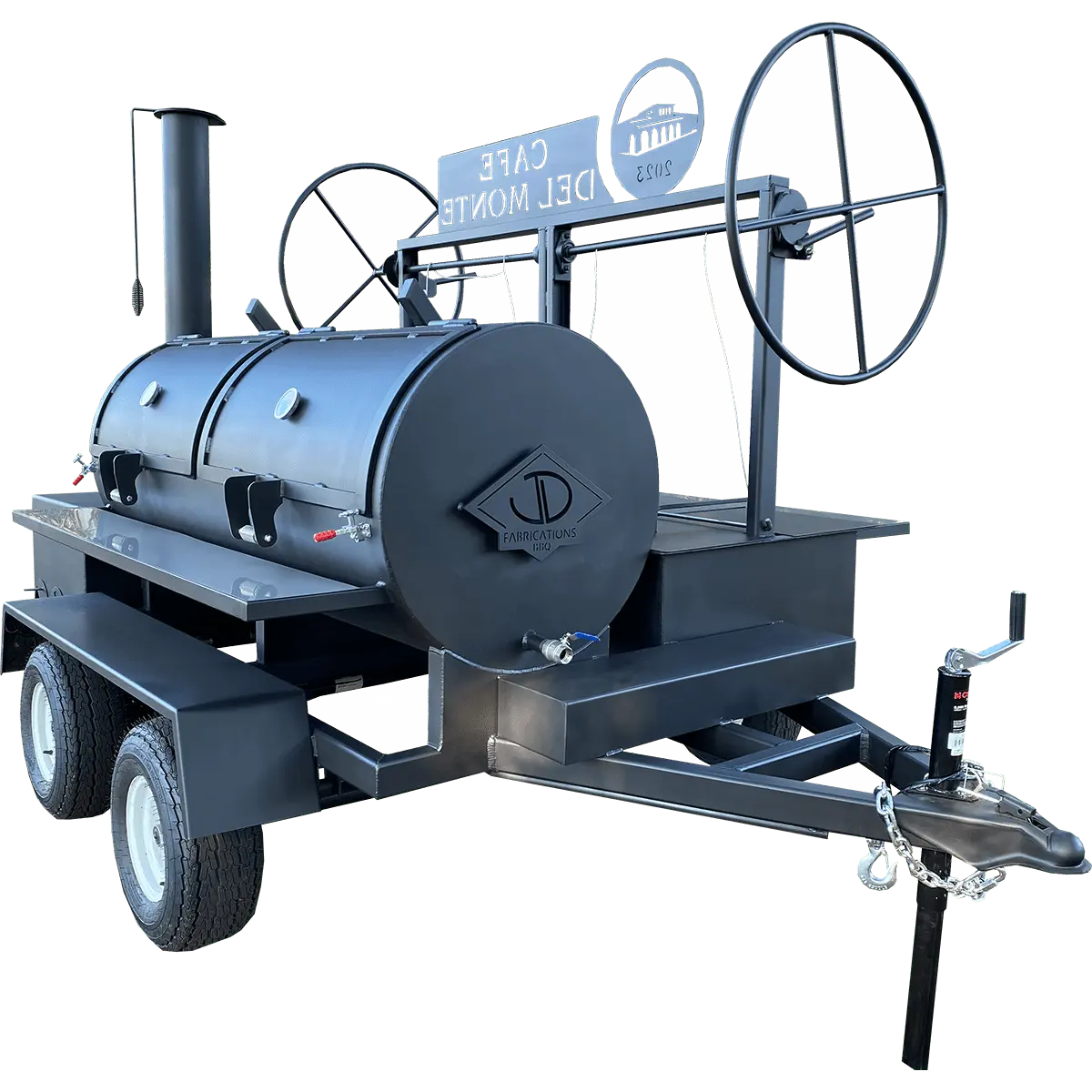 Santa Maria Trailer BBQ Grill With Reverse Flow Smoker