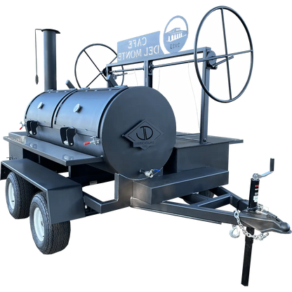 Santa Maria Trailer BBQ Grill With Reverse Flow Smoker