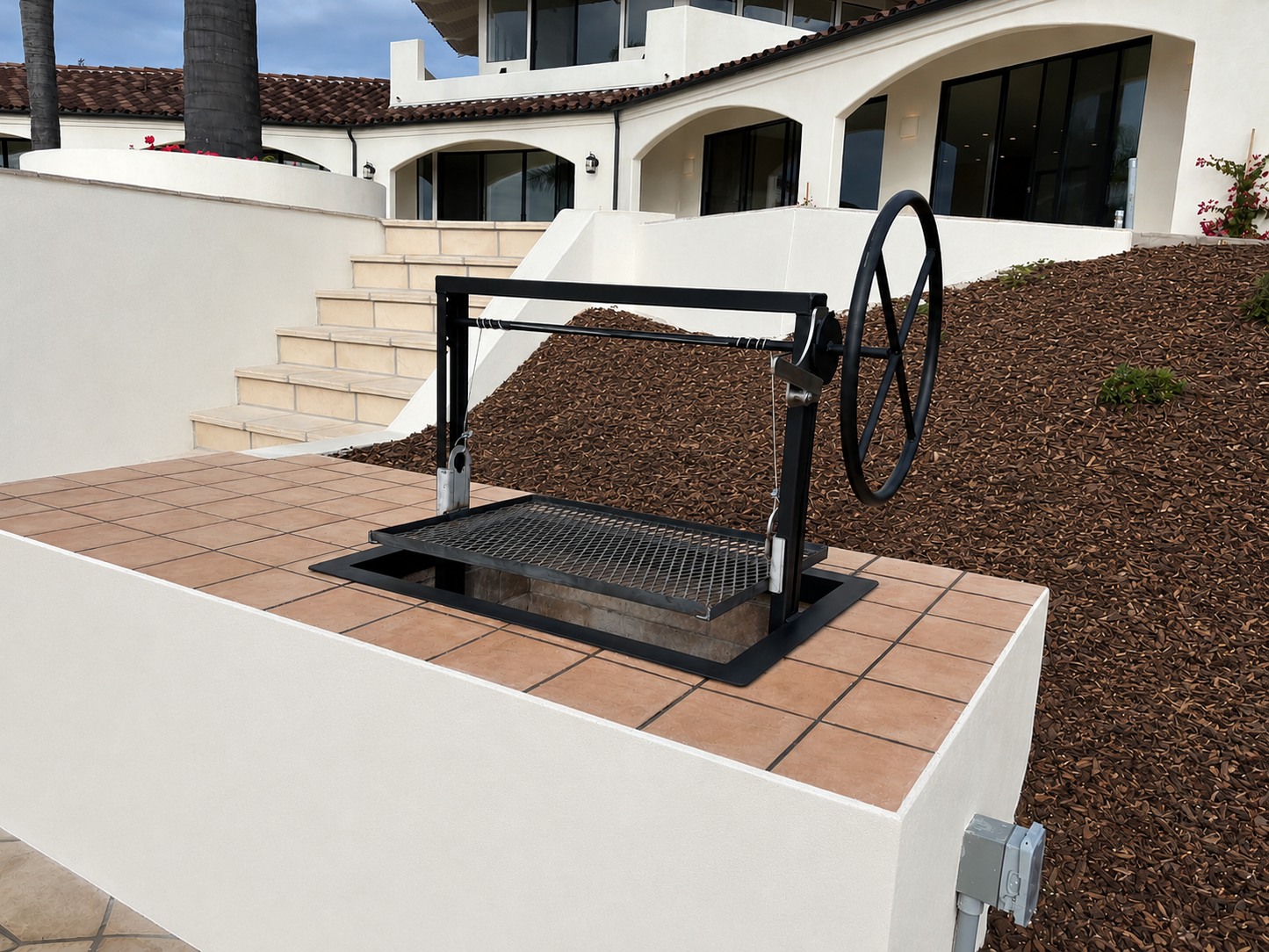 36” & 48” Santa Maria Grill Insert for Outdoor Kitchens - Single Crank
