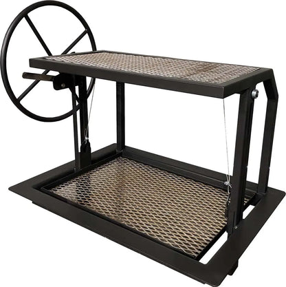 Steel Argentine Drop In Frame Grill with top warming rack.