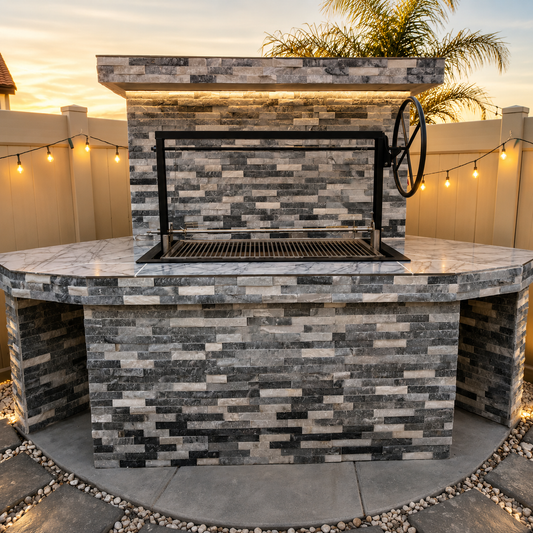 36” & 48” Santa Maria Grill Insert for Outdoor Kitchens - Single Crank