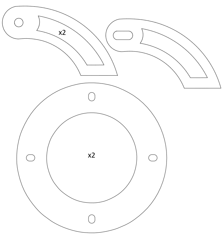 Laser Cut smoke Exhaust tube splitter hinge kit