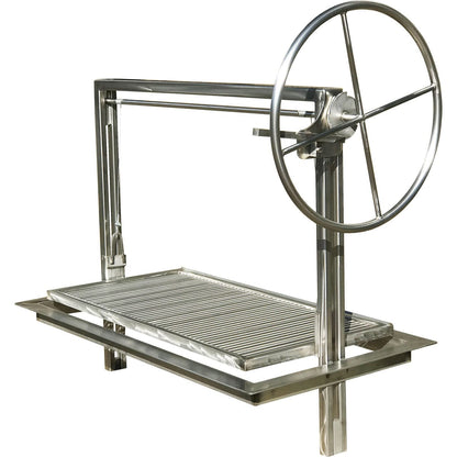 Stainless steel grill frame for cooking Santa Maria style at home