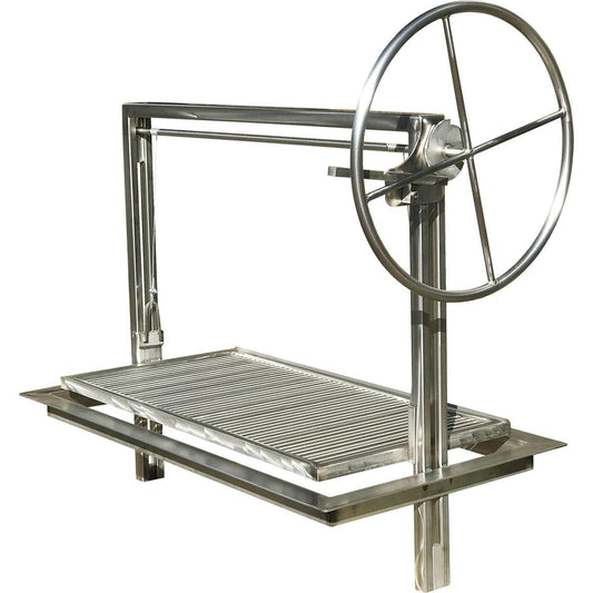 Stainless steel grill frame for cooking Santa Maria style at home