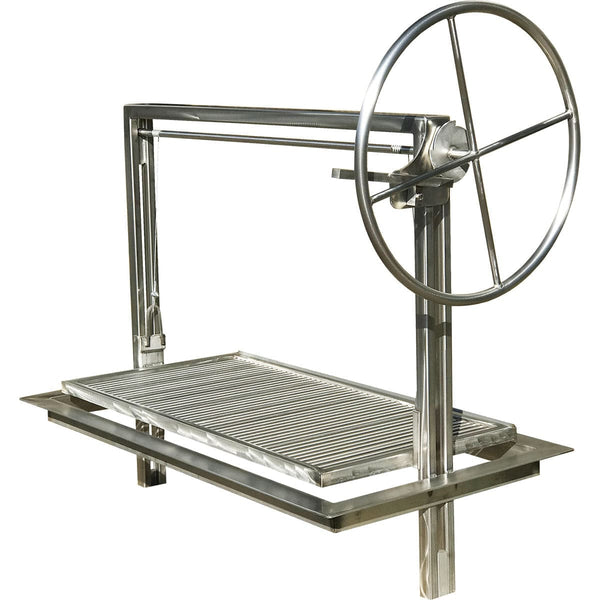 Stainless steel grill frame for cooking Santa Maria style at home