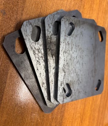 Weld on Large Caster Plates from 8 gauge