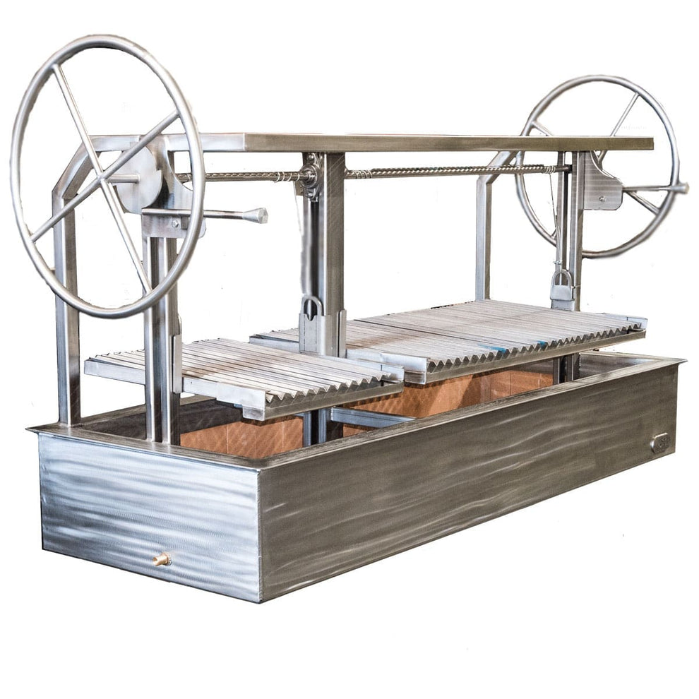 Argentine Gaucho Grill Drop In Firebox - Dual Crank Stainless Steel ...